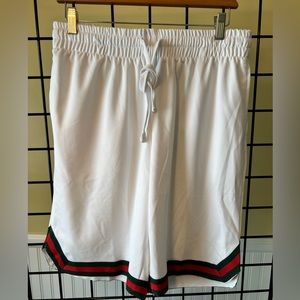 Mens Baller “Gucci “ Red/ Green trim b ball shorts